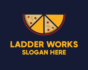 Pepperoni Pizza Slices logo design