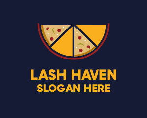 Pepperoni Pizza Slices logo design