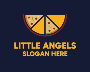 Pepperoni Pizza Slices logo design