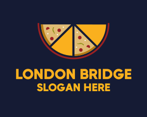 Pepperoni Pizza Slices logo design