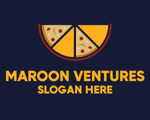 Pepperoni Pizza Slices logo design