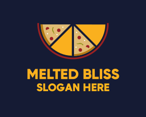 Pepperoni Pizza Slices logo design