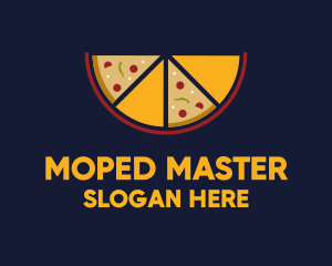 Pepperoni Pizza Slices logo design