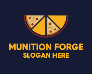 Pepperoni Pizza Slices logo design