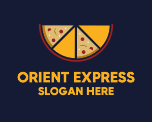 Pepperoni Pizza Slices logo design