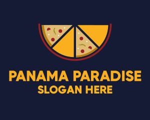 Pepperoni Pizza Slices logo design