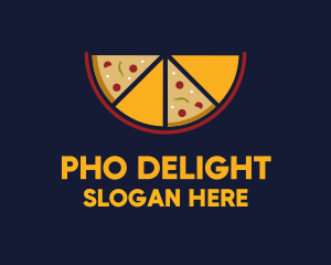 Pepperoni Pizza Slices logo design