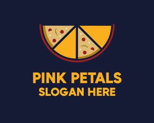 Pepperoni Pizza Slices logo design