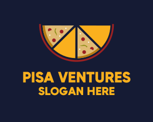 Pepperoni Pizza Slices logo design