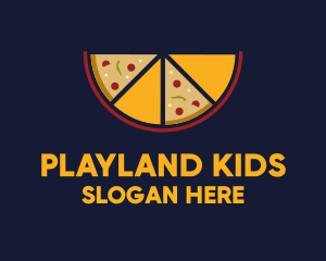 Pepperoni Pizza Slices logo design