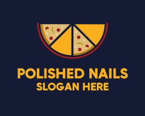 Pepperoni Pizza Slices logo design