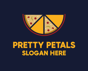 Pepperoni Pizza Slices logo design