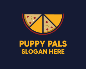 Pepperoni Pizza Slices logo design