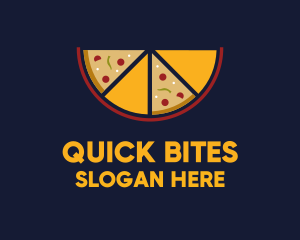 Pepperoni Pizza Slices logo design