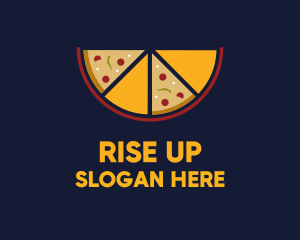 Pepperoni Pizza Slices logo design