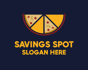 Pepperoni Pizza Slices logo design