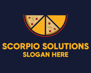 Pepperoni Pizza Slices logo design