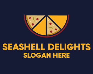 Pepperoni Pizza Slices logo design