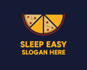 Pepperoni Pizza Slices logo design