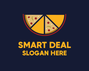 Pepperoni Pizza Slices logo design