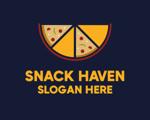 Pepperoni Pizza Slices logo design