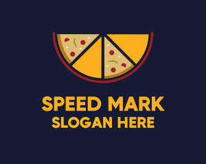 Pepperoni Pizza Slices logo design