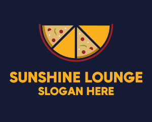 Pepperoni Pizza Slices logo design