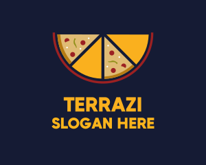 Pepperoni Pizza Slices logo design