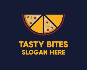 Pepperoni Pizza Slices logo design