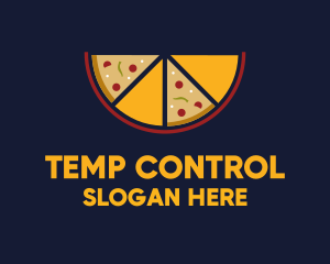 Pepperoni Pizza Slices logo design