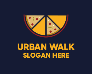 Pepperoni Pizza Slices logo design