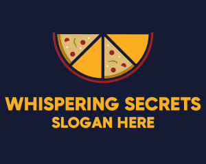 Pepperoni Pizza Slices logo design