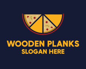 Pepperoni Pizza Slices logo design