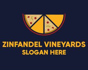 Pepperoni Pizza Slices logo design