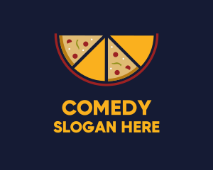 Pepperoni Pizza Slices logo design