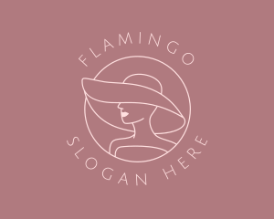 Linear - Woman Fashion Hat logo design