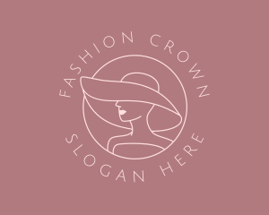 Woman Fashion Hat logo design