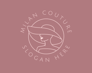 Woman Fashion Hat logo design