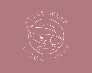 Woman Fashion Hat logo design