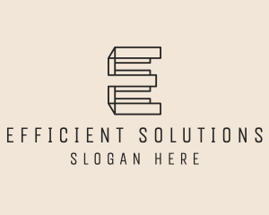 Construction Firm Renovation Letter E logo design