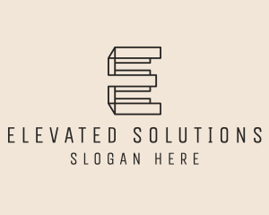 Construction Firm Renovation Letter E logo design