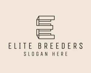 Construction Firm Renovation Letter E logo design