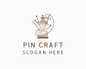 Pins - Mannequin Pin Needle logo design