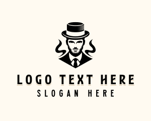 Tuxedo Gentleman Stylist Logo