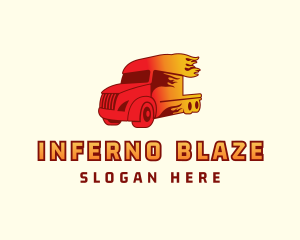 Blazing Trailer Truck logo design