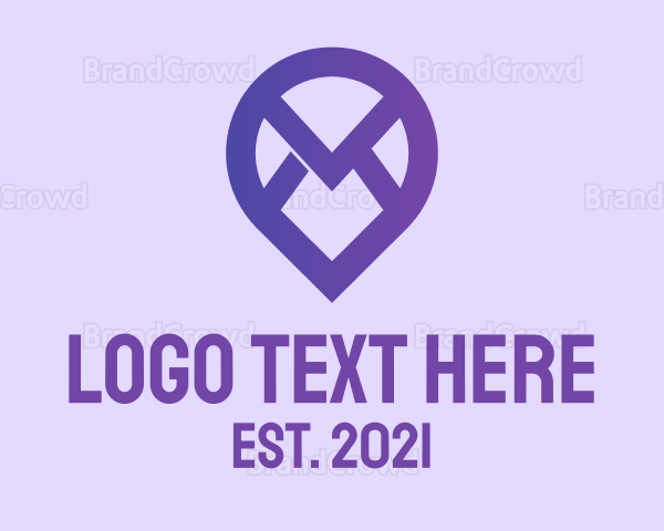 Purple Mail Location Logo