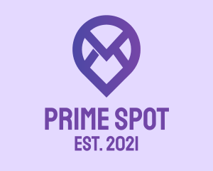 Location - Purple Mail Location logo design