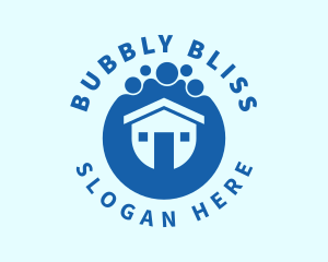 House Cleaning Bubbles  logo design