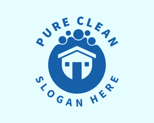 House Cleaning Bubbles  logo design