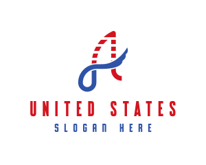 States - Patriotic Wing Letter A logo design